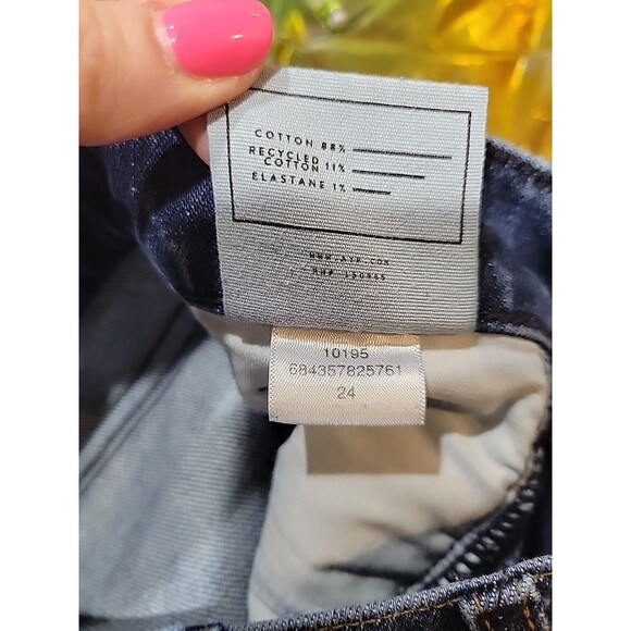 AYR Denim The Beat Barrel Leg Jeans Medium Wash Ankle High Rise Size 24 Preppy - Picture 9 of 9